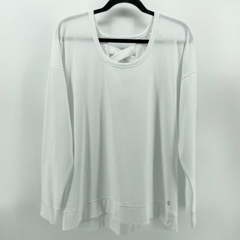 Balance Collection Women’s Athletic Shirt White Long Sleeves L